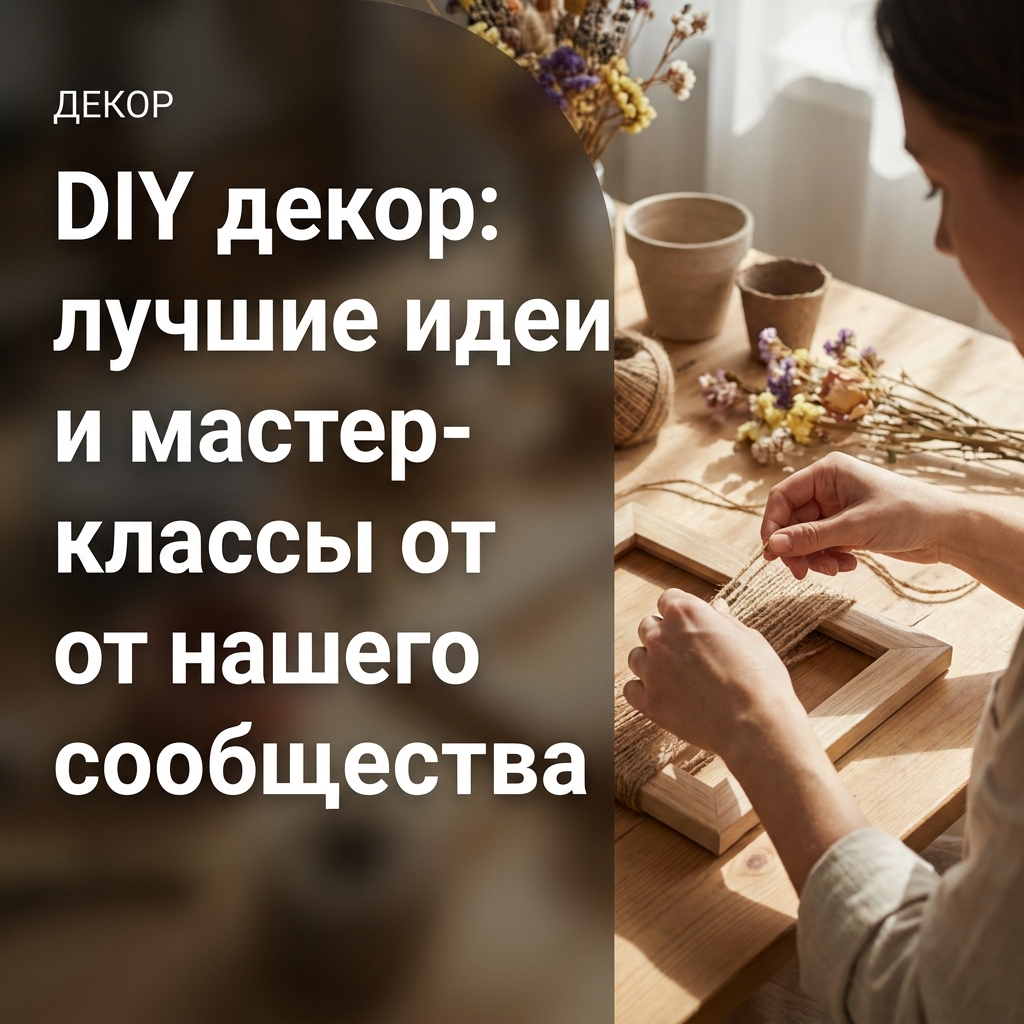 Декор своими руками: лучшие идеи и мастер-классы от нашего сообщества