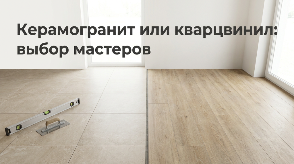 Керамогранит или кварцвинил: честное сравнение от мастеров и жильцов