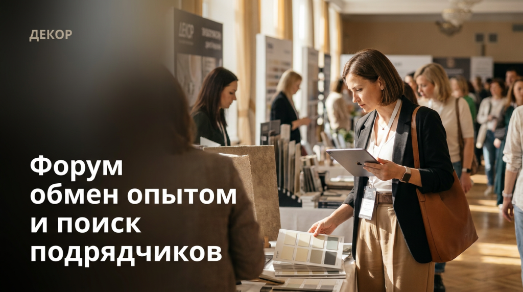Зачем нужен форум декораторов: обмен опытом и поиск подрядчиков в одном месте