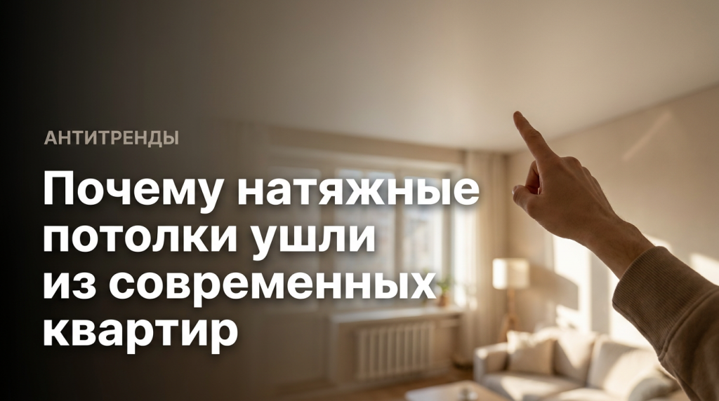 Почему глянцевые натяжные потолки стали антитрендом и чем их заменяют в 2025 году