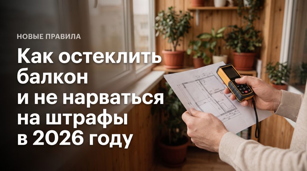 Остекление балконов в 2026 году: новые правила, цены и как не получить предписание о сносе